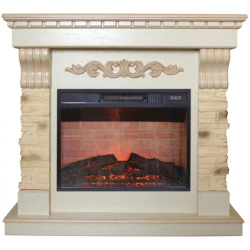 Каминокомплект Real Flame Marseille Luxe (белый дуб с темной патиной)+Irvine 24 (Марсель) Каминокомплект Real Flame Marseille Luxe (белый дуб с темной патиной)+Irvine 24 (Марсель) в Якутске