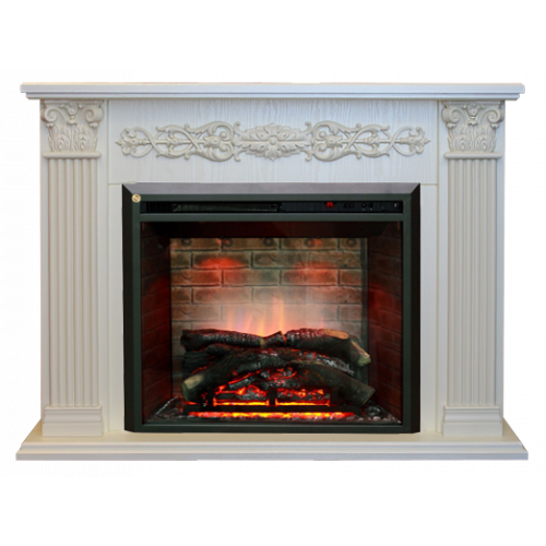 Каминокомплект Real Flame Milton 26 (белый дуб)+Leeds 26 SD Каминокомплект Real Flame Milton 26 (белый дуб)+Leeds 26 SD в Якутске